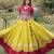 mustard silk blend embroidered Navratri lehenga choli