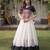 white silk blend embroidered Navratri lehenga choli