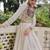off white silk blend plain Navratri lehenga choli
