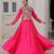pink silk blend plain Navratri lehenga choli