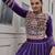 purple silk blend plain Navratri lehenga choli