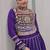 purple silk blend plain Navratri lehenga choli