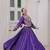 purple silk blend plain Navratri lehenga choli