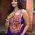 purple rayon printed Navratri lehenga choli