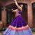 purple rayon printed Navratri lehenga choli