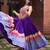 purple rayon printed Navratri lehenga choli