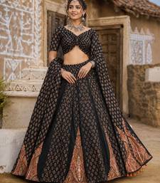 Navratri Ajrakh Print Rayon Lehenga Choli & Blouse With Dupatta