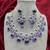 amethyst cz bridal jewellery set  silver wedding necklace & earrings