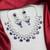 amethyst cz bridal jewellery set  silver wedding necklace & earrings