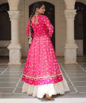 off white cotton poly plain Navratri lehenga choli 3