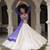 off white cotton poly plain Navratri lehenga choli