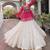 off white cotton poly plain Navratri lehenga choli