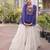 off white cotton poly plain Navratri lehenga choli