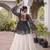 off white cotton poly plain Navratri lehenga choli