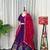 purple silk blend embroidered Navratri lehenga choli