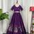 purple silk blend embroidered Navratri lehenga choli
