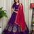 purple silk blend embroidered Navratri lehenga choli