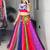 multicolor georgette printed Navratri lehenga choli