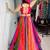 multicolor georgette printed Navratri lehenga choli