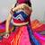multicolor georgette printed Navratri lehenga choli