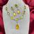 yellow gemstone necklace and earrings set | silver plated cubic zirconia jewellery