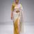 Off White Mustard Matka Silk Saree Set