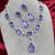 amethyst cz bridal jewellery set  silver wedding necklace & earrings