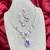 silver plated purple crystal necklace and earrings set  bridal jewellery