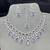 amethyst cubic zirconia bridal jewellery set necklace, earrings, maang tika