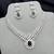 deep purple teardrop amethyst crystal jewellery set, silver plated cubic zirconia necklace earrings