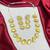 vibrant canary yellow oval crystal necklace earring set | silver plated bridal statement jewellery