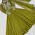 Green embroidered georgette gown with dupatta