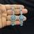 sky blue crystal teardrop necklace earring set | silver leaf bridal gala jewellery