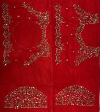 Off White Color Beautiful Sequence embroidery work Rangoli silk  Blend Saree 5