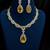 yellow cz crystal necklace set indian bridal jewellery