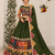 Green Navratri Muslin Cotton Chaniya Choli with Mirror Work