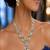citrine yellow crystal bridal jewellery set â€“ pear cut teardrop necklace, chandelier earrings