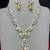 citrine yellow crystal bridal jewellery set â€“ pear cut teardrop necklace, chandelier earrings