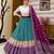 Teal Printed Muslin Cotton Navratri Lehenga Choli Set