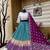 Teal Printed Muslin Cotton Navratri Lehenga Choli Set