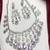 amethyst crystal bridal jewellery set, silver choker necklace, chandelier earrings, lavender wedding prom