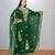 Green Floral Embroidered Kaftan Dress
