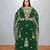 Green Floral Embroidered Kaftan Dress