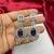 purple crystal bridal necklace earrings set, silver rhinestone statement jewellery
