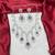 purple crystal bridal necklace earrings set, silver rhinestone statement jewellery