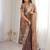 Wine color silk blend embroidered work saree with un-stitched blouse