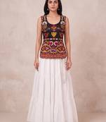 white rayon plain lehenga choli