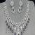 elegant royal amethyst diamond statement jewellery set  necklace & dangle earrings