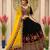 Black Mirror Work Faux Georgette Navratri Lehenga Choli Set