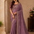 Onion Pink Color Beautiful Sequence embroidery work Rangoli Silk blend Saree